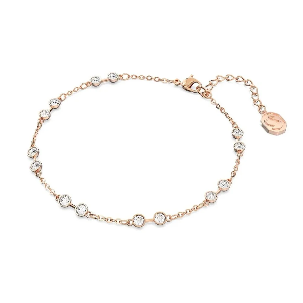Swarovski Remix Collection Carrier Strand Bracelet Rose Gold Crystal NIB 5664055